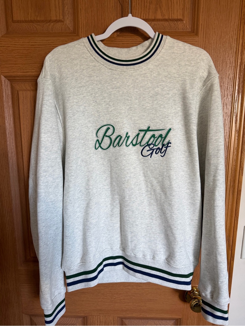 Barstool Golf Light Gray Crewneck Sweatshirt